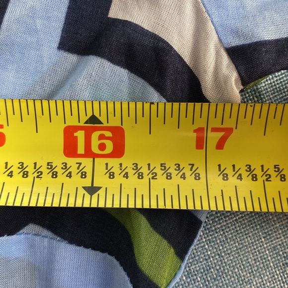 Tory Burch long sleeve notch neck printed tunic top, size XS. - Picture 8 of 9